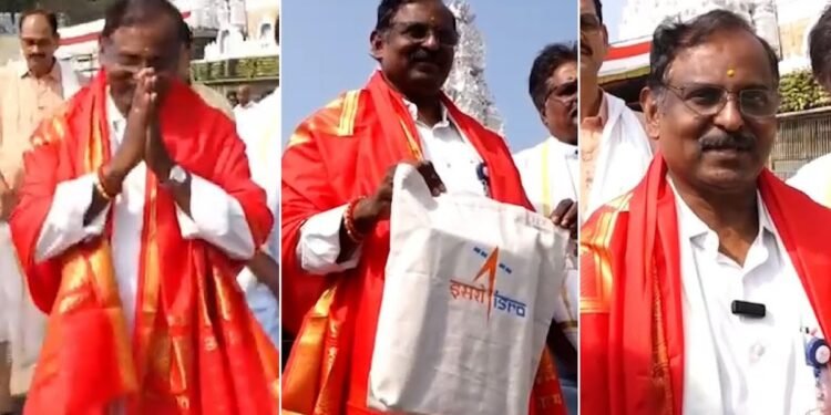 ISRO Chairman Leads Tirupati Visit Ahead of LVM3-M6 Launch